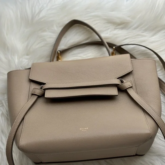 Celine Micro Belt Bag in Grained Calfskin - light taupe - Picture 15 of 16